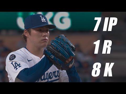 Yoshinobu Yamamoto Strikes Out 8 in 7 Shutout Innings vs