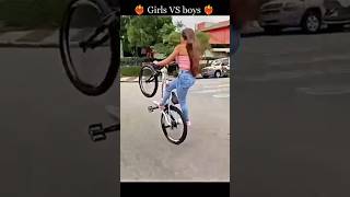 girls 🫅 cycle stunt competition #funny #youtubeshorts #stunt #mtb#viralvideo