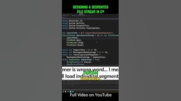Initial Designs for Segmented File Stream in C# #dotnet