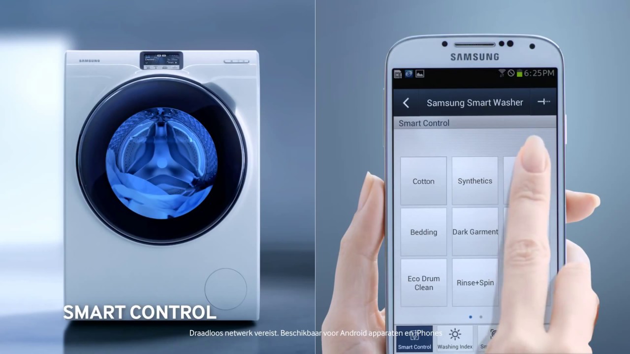 combinatie Trunk bibliotheek acuut Samsung Wasmachine Crystal Blue EcoBubble Smart Control | De Schouw Witgoed  - YouTube