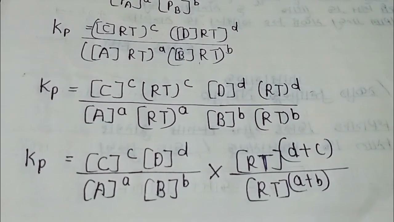 Kp=Kc(RT)/🔺n..... YouTube