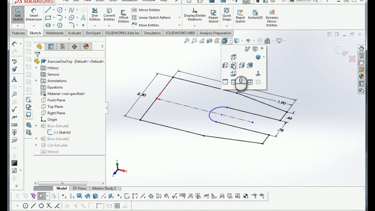 Finding Under-Defined Sketches In Solidworks