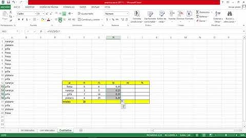 VARIABLES CUALITATIVAS EN EXCEL