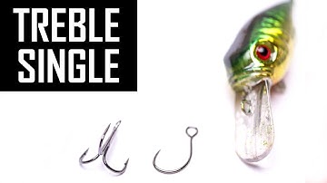 How to replace TREBLES with SINGLE HOOKS on LURES?