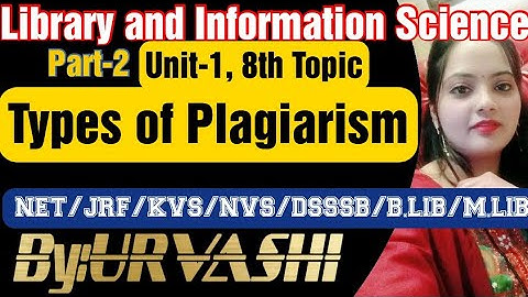 Types of Plagiarism ##Part-2## Library science ##Important Topic## for NET/JRF/KVS/DSSSB/B.LIB/M.LIB