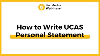 How to write a UCAS Personal Statement