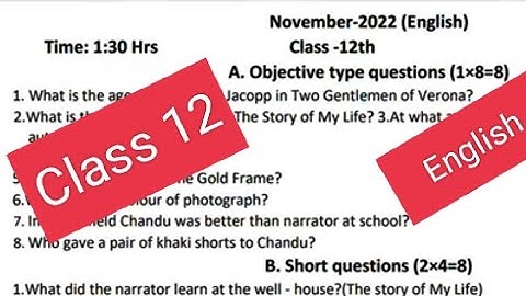 class 12 English Bimonthly November sample paper 2022#pseb #solved #class12