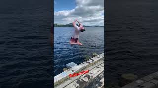 Gainer into the water at loch lomond