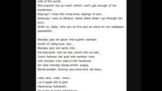 Dezine_lady Jazz_LYRICS