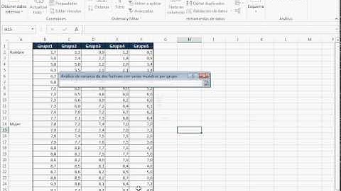 ANOVA de dos factores en Excel 2013