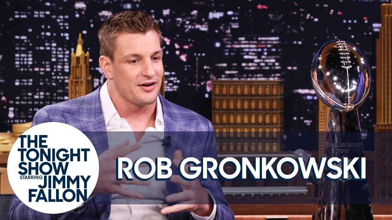 Rob Gronkowski Got Hit in the Head with a Can of Beer During the Super Bowl Parade