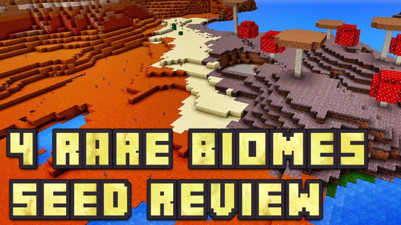 Minecraft Pe Mushroom Mesa Desert Jungle Biome Seed Youtube