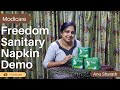 Modicare freedom sanitary napkin demo  anu sharath