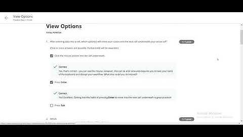 Week-1 Quiz | View Options | Excel Skills for Business: Essentials | Coursera