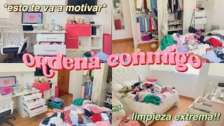 CÓMO LIMPIO Y ORDENO MI CUARTO *limpieza extrema* organiza conmigo!!