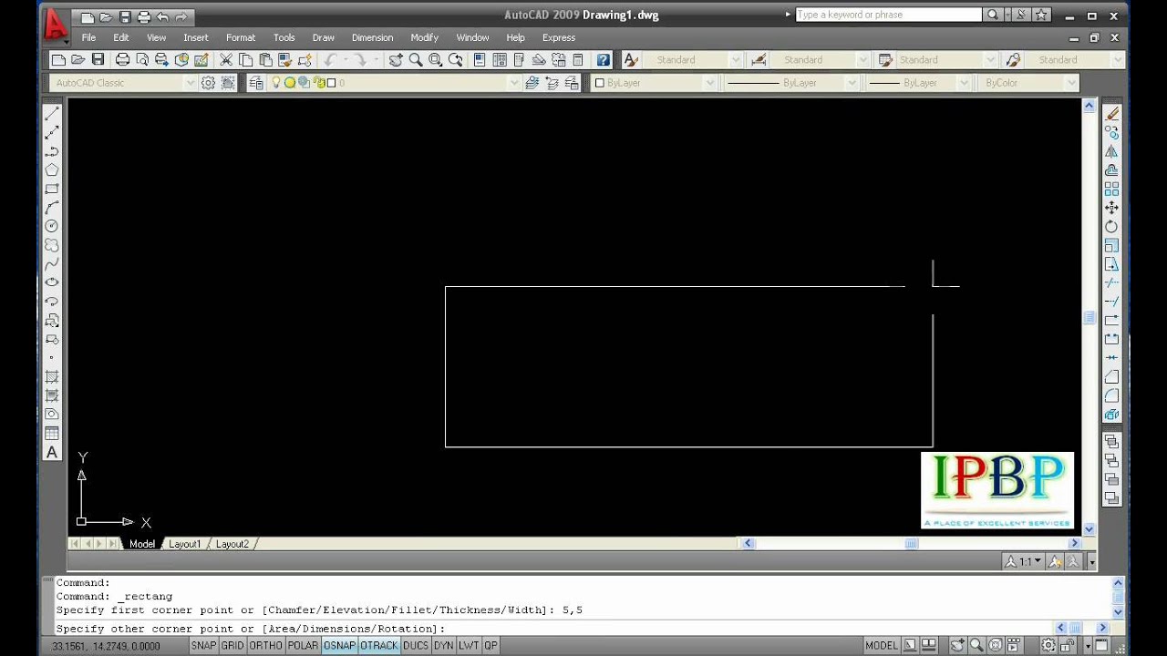 How to use Rectangle command in autocad YouTube
