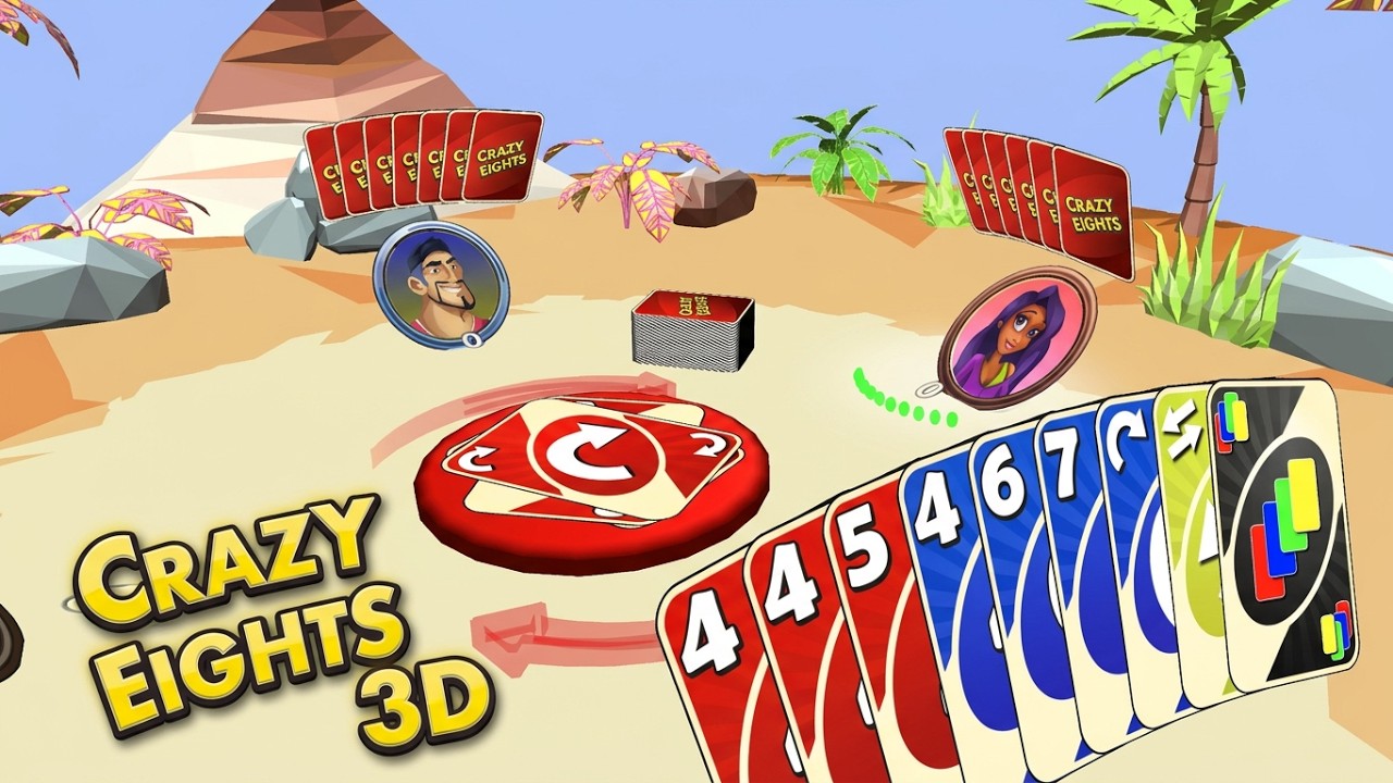 Crazy Eights 3D (by Toni Rajkovski) - free classic card game for ...