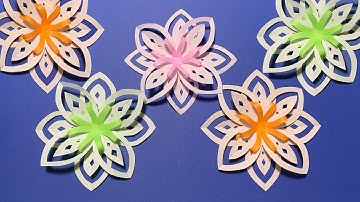 【切り紙】雪の結晶❄How to make snowflake#雪#結晶#snowflake#雪花#снежинка#เกล็ดหิมะ#তুষারকণা#切り絵#きりがみ#Kirikami#剪紙