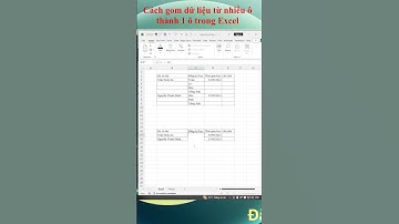 Mẹo Excel - Gom dữ liệu từ nhiều ô thành 1 ô | Collect data from multiple cells into 1 cell #short