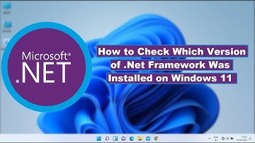 How to Check .NET Framework Version in Windows 11