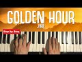 JVKE - golden hour (Piano Tutorial Lesson)