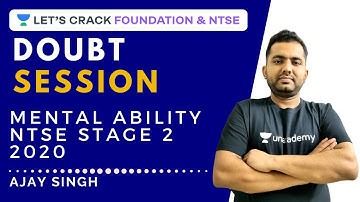 Doubt Session | Strategy for NTSE Stage 2 | Mental Ability | Mathematics | Foundation Course