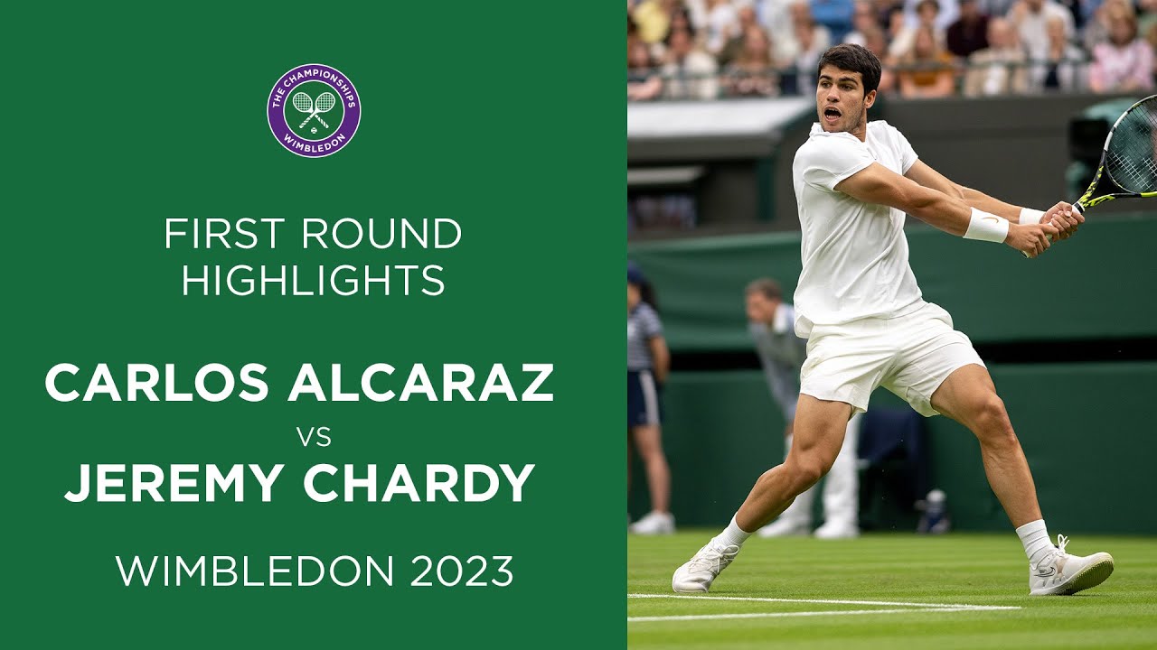 World No.1 On Top Form Carlos Alcaraz vs Jeremy Chardy First Round Highlights Wimbledon 2023