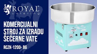 Stroj za izradu šećerne vate Royal Catering RCZK-1200- BG | Prezentacija proizvoda 10011084