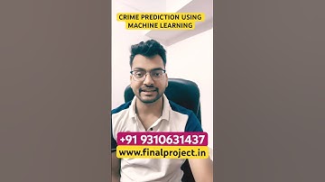 Crime Prediction Using Machine Learning | Crime Detection Machine Learning Project #finalyearproject