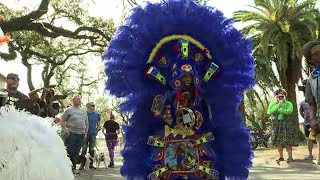 WATCH: Mardi Gras Indians hit the streets of New Orleans