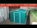 Galvanised metal garden 8ft x 10ft shed assembly how to assemble a garden shed time lapse