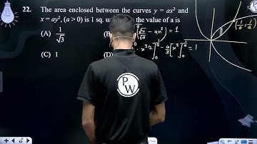 The area enclosed between the curves y = ax2 and x = ay2, (a > 0) is 1 sq. unit. Then the val....
