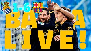⚽ A BLAUGRANA MASTERPIECE ⚽ BARÇA LIVE | REAL SOCIEDAD 1 - 6 BARÇA | Warm Up & Match Center ⚽ A BLAUGRANA MASTERPIECE ⚽ BARÇA LIVE | REAL SOCIEDAD 1 - 6 BARÇA | Warm Up & Match Center