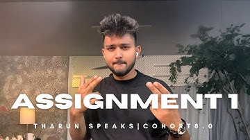 Assignment 1 | Not Just A Video Editing Course | Cohort 8.0 | @TharunSpeaks (after mentor review)