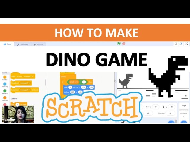 I can't make my dinosaur jump in Scratch. How do I fix it? - Stack Overflow