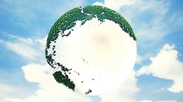 Abstract Planet Earth on the clouds background. Looping