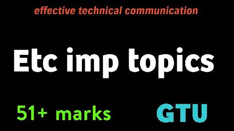 gtu etc imp | effective technical communication gtu sem #gtuimp #gtuexam | gtu sem 3 etc
