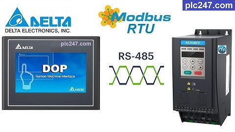 HMI Delta "Modbus RTU" Inovance MD200 Tutorial