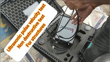 Ultrasonic pulse velocity test || non destructive test || for structures