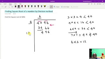 Square root of a 4 digit number by division method