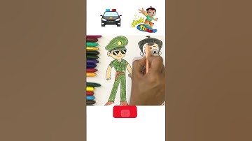 Chota Bheem and Little Singham Drawing #art #littlekrishna #chotabheem #shorts #trending