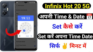 infinix hot 20 5g time & date set kaise kare | how to time & date setting infinix hot 20 5g