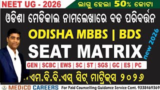 NEET-2026 // Govt MBBS Seats Odisha 🔥 GEN// SEBC//SC//ST//EWS//SGS//GC//ES 🔥 #neet #mbbsseatodisha 