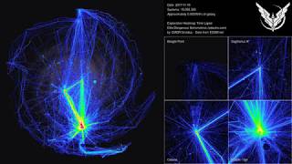 Elite: Dangerous - Galactic Exploration Heat Map Time Lapse with Decay, 2018-04-29