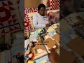 Momma shows how she used to quilt in the winter