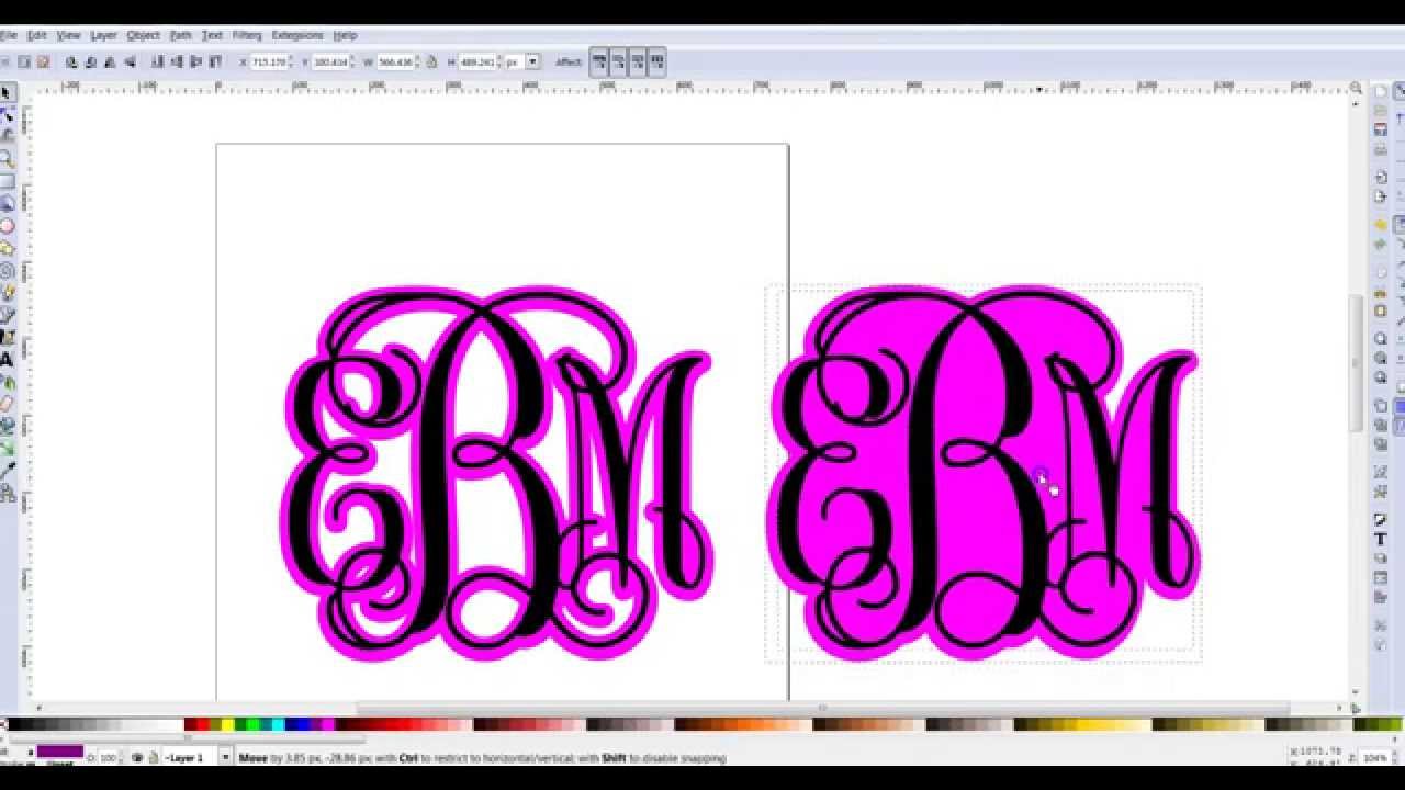 Download Creating a shadow layer for monograms in Inkscape - YouTube