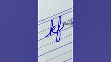 kf - How to write English cursive writing small letter connections | cursive handwriting practice