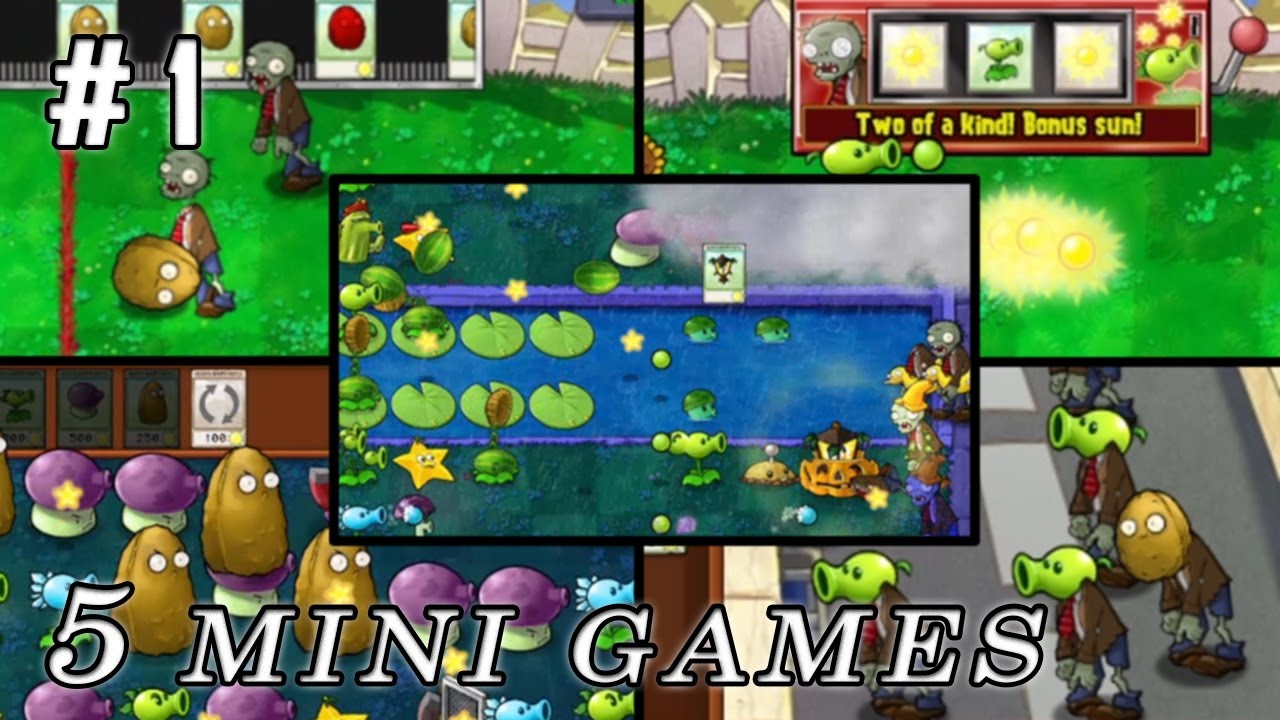 PLANTS VS. ZOMBIES (2009) 5 MINIGAMES (P.1) I'M BACK YouTube