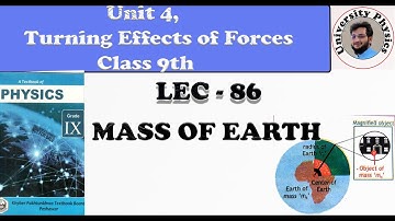 Mass of earth | chapter 5 | gravitation | University physics