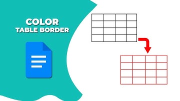 How to change the Color of a table border in google docs